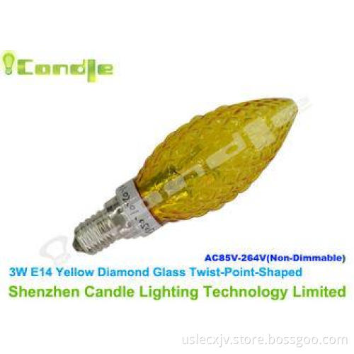2200K - 6500K 220lm 3 Watt E14 LED Candle Bulb , 50000hour